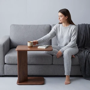 Solid Side Table, Two Tier Square Side Table with Storage Shelves Nightstand and Living Decorative for Next the Sofa Solid Side Table, Two Tier Square Side Table with Storage Shelves Nightstand and Living Decorative for Next the Sofa
