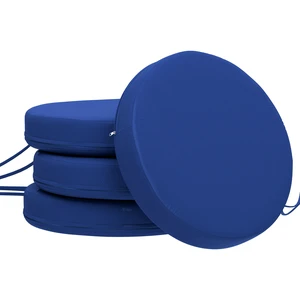 Outdoor Chair Cushions Set, Round Seat Cushions for Dining Chairs Bistro with Machine Washable Cover Inchx, Blue Outdoor Chair Cushions Set, Round Seat Cushions for Dining Chairs Bistro with Machine Washable Cover Inchx, Blue