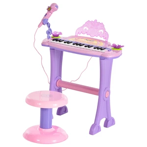 Key Princess Electronic Toy Piano for Kids, Educational Keyboard Piano with Stool Record Flashing Lights Microphone Key Princess Electronic Toy Piano for Kids, Educational Keyboard Piano with Stool Record Flashing Lights Microphone