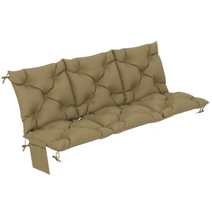 Bench Cushion for Outdoor Furniture, Seater Replacement Outdoor Bench Cushion Tufted Non-Slip with Side Pocket, Beige Bench Cushion for Outdoor Furniture, Seater Replacement Outdoor Bench Cushion Tufted Non-Slip with Side Pocket, Beige
