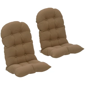 Outdoor Adirondack Chair Cushions Set, Tufted High Back Patio Chair Cushions with Ties Non-Slip Replacement Seat Pads Outdoor Adirondack Chair Cushions Set, Tufted High Back Patio Chair Cushions with Ties Non-Slip Replacement Seat Pads
