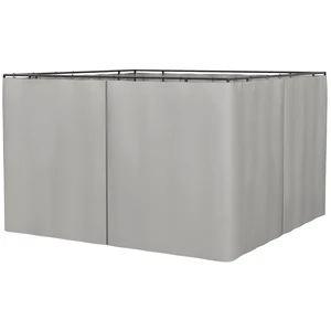 10 Universal Gazebo Sidewall Set with Panels, Hooks and Rings Included for Pergolas and Cabanas, Light Gray, Polyester 10 Universal Gazebo Sidewall Set with Panels, Hooks and Rings Included for Pergolas and Cabanas, Light Gray, Polyester