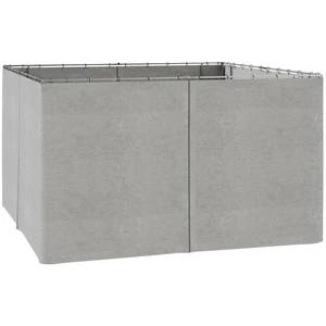 10 Universal Gazebo Sidewall Set with Panels, Hooks and Rings Included for Pergolas and Cabanas, Light Gray, Polyester 10 Universal Gazebo Sidewall Set with Panels, Hooks and Rings Included for Pergolas and Cabanas, Light Gray, Polyester