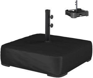 Patio Umbrella Base, Heavy Duty Umbrella Base with Cover 176 LBS Sand 198 LBS Wet Sand Filled for 1.9 Inch Poles Patio Umbrella Base, Heavy Duty Umbrella Base with Cover 176 LBS Sand 198 LBS Wet Sand Filled for 1.9 Inch Poles