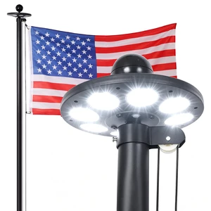 Flagpole for Outside in Ground, Gauge Heavy Duty Flag Pole Kit with LED Ultra Bright Solar Thickened Usa Flag Mph Flagpole for Outside in Ground, Gauge Heavy Duty Flag Pole Kit with LED Ultra Bright Solar Thickened Usa Flag Mph