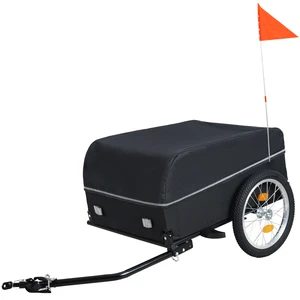 Bike Cargo Trailer Vehicle Designed for Carrying Small Loads That Can Towed Attaching the Rear Bicycle Pulled Manually Bike Cargo Trailer Vehicle Designed for Carrying Small Loads That Can Towed Attaching the Rear Bicycle Pulled Manually