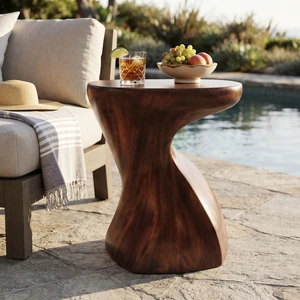 Twisted Sculptural Side Table, Accent End Table Indoor Outdoor Decorative Side Ready Use Assembly Lightweight Hollow Twisted Sculptural Side Table, Accent End Table Indoor Outdoor Decorative Side Ready Use Assembly Lightweight Hollow