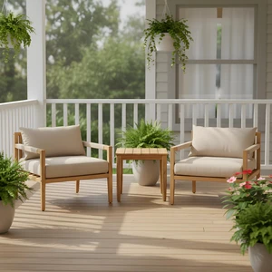 Set Rope Chairs Slat Side Table for Outdoor Living, Acacia Wood, Patio Furniture Sets Set Rope Chairs Slat Side Table for Outdoor Living, Acacia Wood, Patio Furniture Sets