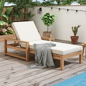 Outdoor Lounge Chairs, Position Chaise Lounge Outdoor Patio Chaise with Cushion and Adjustable Backrest Pool Chairs Outdoor Lounge Chairs, Position Chaise Lounge Outdoor Patio Chaise with Cushion and Adjustable Backrest Pool Chairs