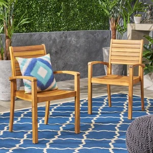 Outdoor Dining Chair, Acacia Wood, Patio Seating Outdoor Dining Chair, Acacia Wood, Patio Seating