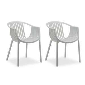 Patio 2pk Chair, Grey, Plastic, Patio Seating Patio 2pk Chair, Grey, Plastic, Patio Seating