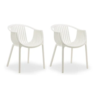 Patio 2pk Chair, Cream, Plastic, Patio Seating Patio 2pk Chair, Cream, Plastic, Patio Seating