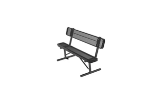 Set Products-Sku Heavy Duty Outdoor Metal Park Bench with Backrest, All Weather Steel Portable Seating, Amber Black Set Products-Sku Heavy Duty Outdoor Metal Park Bench with Backrest, All Weather Steel Portable Seating, Amber Black