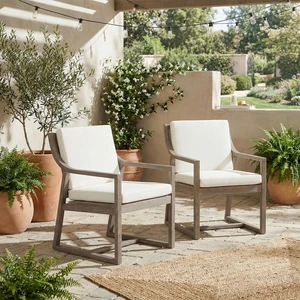 Outdoor Chairs Set Chair Set Outdoor Furniture for Patio, Garden Beige Cushion, Brown, Acacia Wood and Polyester, Patio Outdoor Chairs Set Chair Set Outdoor Furniture for Patio, Garden Beige Cushion, Brown, Acacia Wood and Polyester, Patio