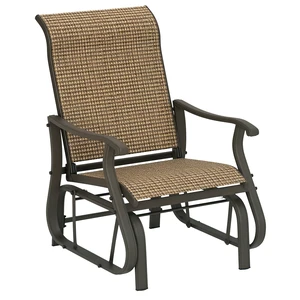 Outdoor Glider Chair, Gliders for Outside Patio with Steel Frame and Mesh Fabric for Garden and Mixed, Mixed Light Outdoor Glider Chair, Gliders for Outside Patio with Steel Frame and Mesh Fabric for Garden and Mixed, Mixed Light
