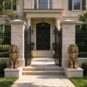 24.61 Inch Outdoor Lion Statue, Magnesium Oxide Composite Animal Sculpture Statue Decor for Front Door Yard Patio 24.61 Inch Outdoor Lion Statue, Magnesium Oxide Composite Animal Sculpture Statue Decor for Front Door Yard Patio