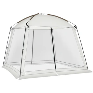 10 Screen, Screen Tent with 2 Doors and Carry Bag Easy Setup for Patios Outdoor Camping Activities, White, Wood 10 Screen, Screen Tent with 2 Doors and Carry Bag Easy Setup for Patios Outdoor Camping Activities, White, Wood