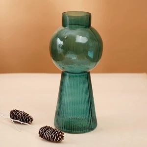 Funnel Flare Glass Large Vase 5 12 Inch Tall Decorative Vase, Events for Floral Arrangements Centerpieces and Décor Funnel Flare Glass Large Vase 5 12 Inch Tall Decorative Vase, Events for Floral Arrangements Centerpieces and Décor