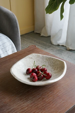 10 3 Inch Plate, Shallow Bowl, Beige, Marble 10 3 Inch Plate, Shallow Bowl, Beige, Marble