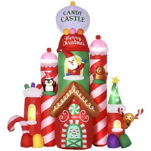 10 ft Christmas Inflatables Outdoor Decorations Candy Castle, Blow LED Yard Christmas Decor Built in Rotating Colorful 10 ft Christmas Inflatables Outdoor Decorations Candy Castle, Blow LED Yard Christmas Decor Built in Rotating Colorful
