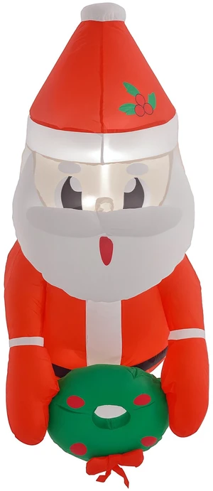 Christmas Inflatables Hanging Santa Claus Holding Wreath with LED Lights, Blow Outdoor Christmas Decorations for Lawn Christmas Inflatables Hanging Santa Claus Holding Wreath with LED Lights, Blow Outdoor Christmas Decorations for Lawn