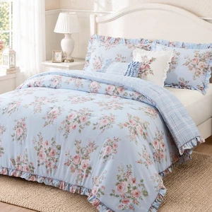 Full Queen Comforter Set, Blue Multi, Microfiber, Bedding Sets Full Queen Comforter Set, Blue Multi, Microfiber, Bedding Sets