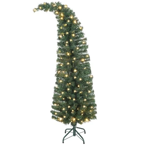 5 ft Prelit Whimsical Christmas Tree, Slim High Mountain Fir Holiday Decor with Leds and Modes Xmas Tree with Tips 5 ft Prelit Whimsical Christmas Tree, Slim High Mountain Fir Holiday Decor with Leds and Modes Xmas Tree with Tips