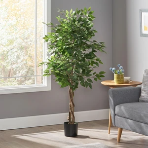 Artificial Tree, Green, Iron and Plastic, Flowers Plants Artificial Tree, Green, Iron and Plastic, Flowers Plants