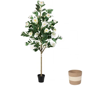 Artificial Camellia Tree Faux Plants Indoor, Easy Assembly Low Maintenance for Both Indoor Decoration and Other Artificial Camellia Tree Faux Plants Indoor, Easy Assembly Low Maintenance for Both Indoor Decoration and Other