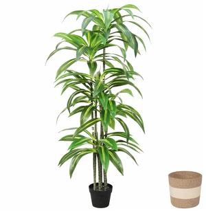 Dracaena Artificial Plant Indoor Large Tropical Fake Tree with Lifelike Leaves Tall Faux Floor Plant in Pot Artificial Dracaena Artificial Plant Indoor Large Tropical Fake Tree with Lifelike Leaves Tall Faux Floor Plant in Pot Artificial