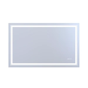 48 30 in LED RGB Mirror with RGB Lighting, Defogger and Dimmable Color Temperature Frameless Design ETL Listed, Silver 48 30 in LED RGB Mirror with RGB Lighting, Defogger and Dimmable Color Temperature Frameless Design ETL Listed, Silver