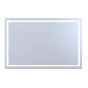 55 36 in LED RGB Mirror with RGB Lighting, Defogger and Dimmable Color Temperature Frameless Design ETL Listed, Silver 55 36 in LED RGB Mirror with RGB Lighting, Defogger and Dimmable Color Temperature Frameless Design ETL Listed, Silver