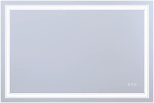 48 32 in LED Mirror with Defogger and Dimmable, Color Temperature Frameless Design ETL Listed, Silver, Tempered Glass 48 32 in LED Mirror with Defogger and Dimmable, Color Temperature Frameless Design ETL Listed, Silver, Tempered Glass