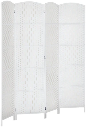 Divider 4 Panel, Tall Folding Privacy Screen Freestanding Hand Woven Partition for Separation with 360° Hinges Paper Divider 4 Panel, Tall Folding Privacy Screen Freestanding Hand Woven Partition for Separation with 360° Hinges Paper