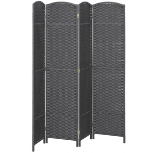 Divider, 4 Panel Folding Privacy Screen Tall Freestanding Partition, Gray Charcoal, Polypropylene Divider, 4 Panel Folding Privacy Screen Tall Freestanding Partition, Gray Charcoal, Polypropylene