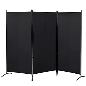 3 Panel Divider Screen, 6 ft Tall Folding Privacy Screen Freestanding Partition Wall Divider for Indoor, Black 3 Panel Divider Screen, 6 ft Tall Folding Privacy Screen Freestanding Partition Wall Divider for Indoor, Black