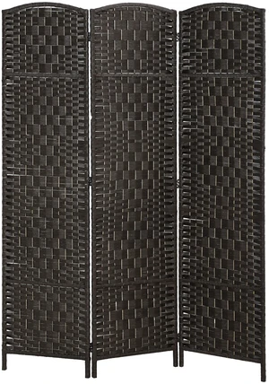 Divider 3 Panel, Tall Folding Privacy Screen Freestanding Hand Woven Partition for Separation with 360° Hinges Paper Divider 3 Panel, Tall Folding Privacy Screen Freestanding Hand Woven Partition for Separation with 360° Hinges Paper