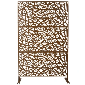 Outdoor and Indoor Privacy Screen Metal Privacy Screen Inch×48 Inch, Freestanding Decorative for Deck Patio Fence Outdoor and Indoor Privacy Screen Metal Privacy Screen Inch×48 Inch, Freestanding Decorative for Deck Patio Fence