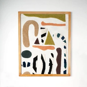 Organic Impressions Wall Art, Multi, Wood and Fabric, Wall Décor Organic Impressions Wall Art, Multi, Wood and Fabric, Wall Décor
