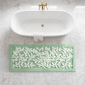 24 60 Inch Cotton Tufted Bath Rug, Sage, Sage Green, Rugs 24 60 Inch Cotton Tufted Bath Rug, Sage, Sage Green, Rugs