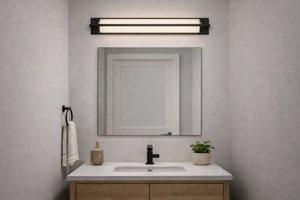 24 Inches Integrated LED Vanity Light Bar, Black, Steel, Lighting 24 Inches Integrated LED Vanity Light Bar, Black, Steel, Lighting