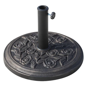 LBS Round Resin Umbrella Base Stand Market Parasol Holder with Decorative Floral Pattern and Easy Setup, Inch Pole LBS Round Resin Umbrella Base Stand Market Parasol Holder with Decorative Floral Pattern and Easy Setup, Inch Pole