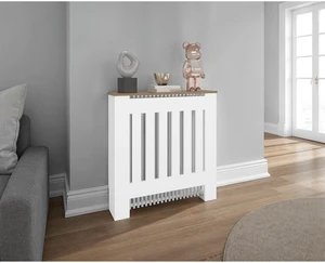 Radiator Cover with Storage, Oak, Particle Board Radiator Cover with Storage, Oak, Particle Board