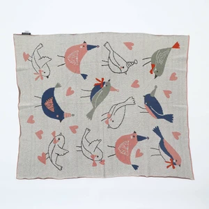 Cotton Knitted Birds Children Playmat Soft and Safe Play Area, Multi Cotton Knitted Birds Children Playmat Soft and Safe Play Area, Multi