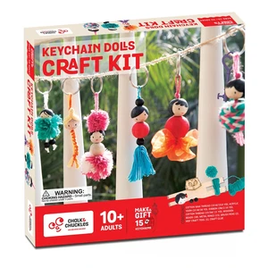 Keychain Dolls Craft Kit Unique DIY Activity Set, Multi, MDF Keychain Dolls Craft Kit Unique DIY Activity Set, Multi, MDF