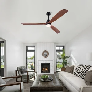 72 Inch Ceiling Fan with LED, Blade Wooden Fan Motor Speed and Timer Iron for Large Living Indoor, Black, Solid Wood 72 Inch Ceiling Fan with LED, Blade Wooden Fan Motor Speed and Timer Iron for Large Living Indoor, Black, Solid Wood