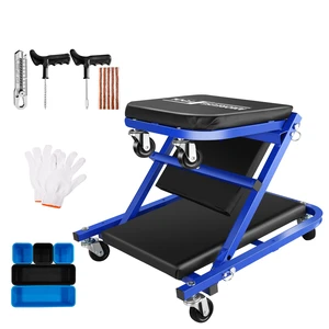 Foldable Creeper Rolling Folding Car Creeper and Seat, 36 Inch Adjustable Roller Chair Lay Down Sit Capacity Under Car Foldable Creeper Rolling Folding Car Creeper and Seat, 36 Inch Adjustable Roller Chair Lay Down Sit Capacity Under Car