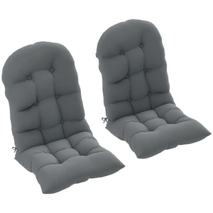 Outdoor Adirondack Chair Cushions Set, Tufted High Back Patio Chair Cushions with Ties Non-Slip Replacement Seat Pads Outdoor Adirondack Chair Cushions Set, Tufted High Back Patio Chair Cushions with Ties Non-Slip Replacement Seat Pads