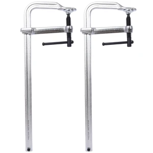 Bar Clamps Set, Drop Forged Steel Bar Clamps Steel for Welding Woodworking Metal Working DIY and Crafts 16 Inch 4 Bar Clamps Set, Drop Forged Steel Bar Clamps Steel for Welding Woodworking Metal Working DIY and Crafts 16 Inch 4