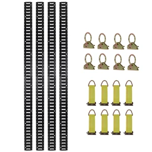 8 ft Track Tie Down Rail Kit, Indoor Track 8 Pack for Vans Trailers Motorcycle Tie Downs Atv Mountings 8 Steel Ring 8 ft Track Tie Down Rail Kit, Indoor Track 8 Pack for Vans Trailers Motorcycle Tie Downs Atv Mountings 8 Steel Ring
